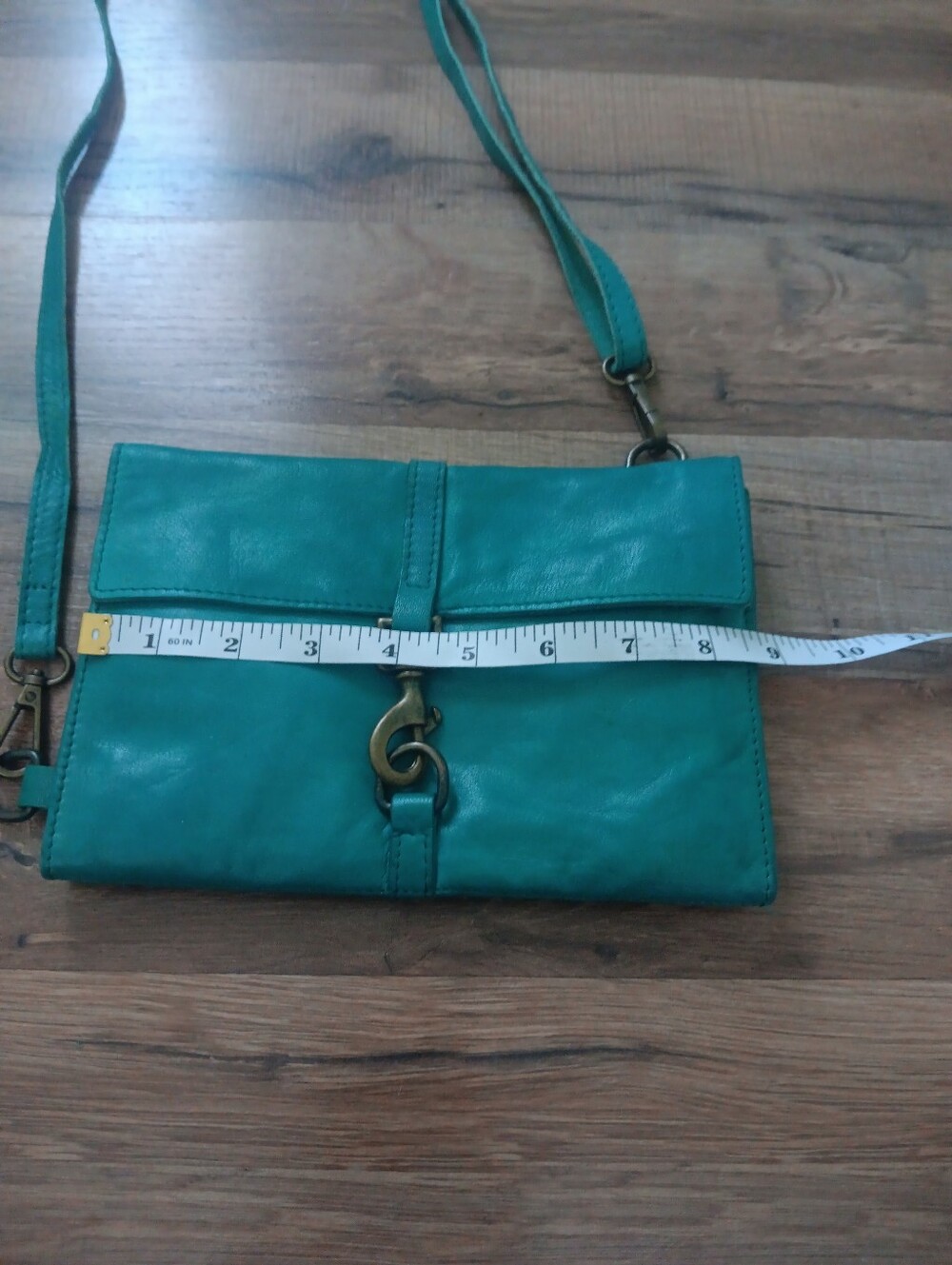 Free People Jetsetter Teal Crossbody Leather Shoulder Bag - Picture 5 of 6